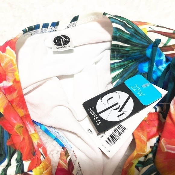 🆕 Sunsets by Curve floral tropical swim bottoms - Picture 3 of 7